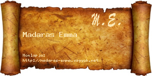 Madaras Emma névjegykártya